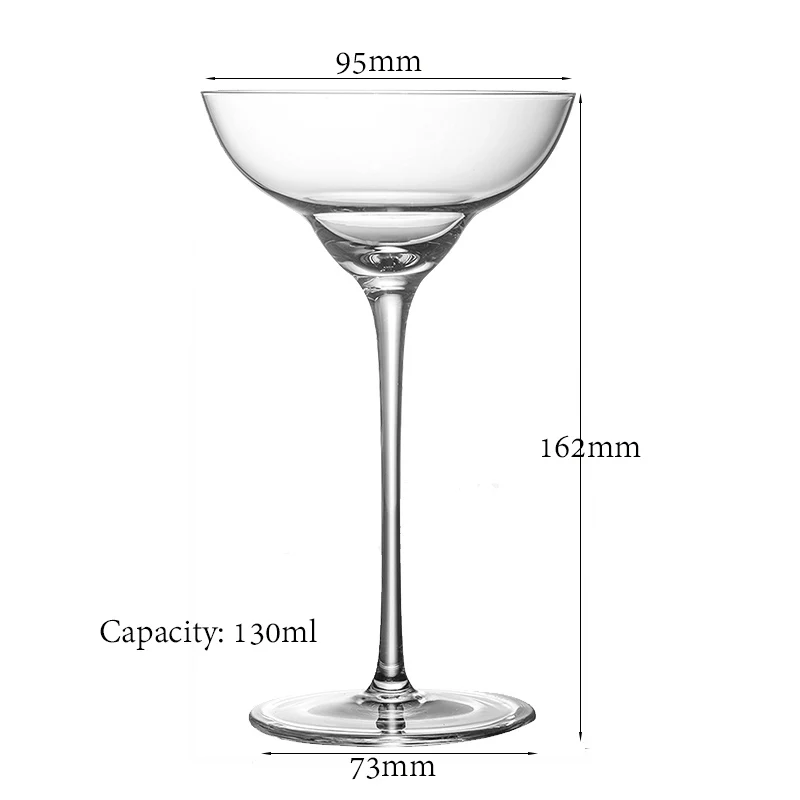 4PCS 130ml Margarita Glasses Cocktail Goblet Glasses Martini Glass Set Of 4