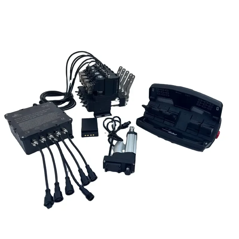 The latest wireless proportional remote control, a 5-bar operated command controller, is designed for upgraded control