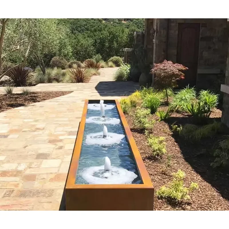 For Corten Steel Metal Pool Bowl Water Feature for Interior Decoration