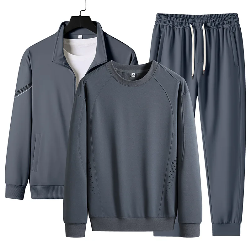 

New 3 PCS tracksuit Running Sets Men High Performance Sportswear Quick Dry Fabric Running Outdoor Activities gym wear men