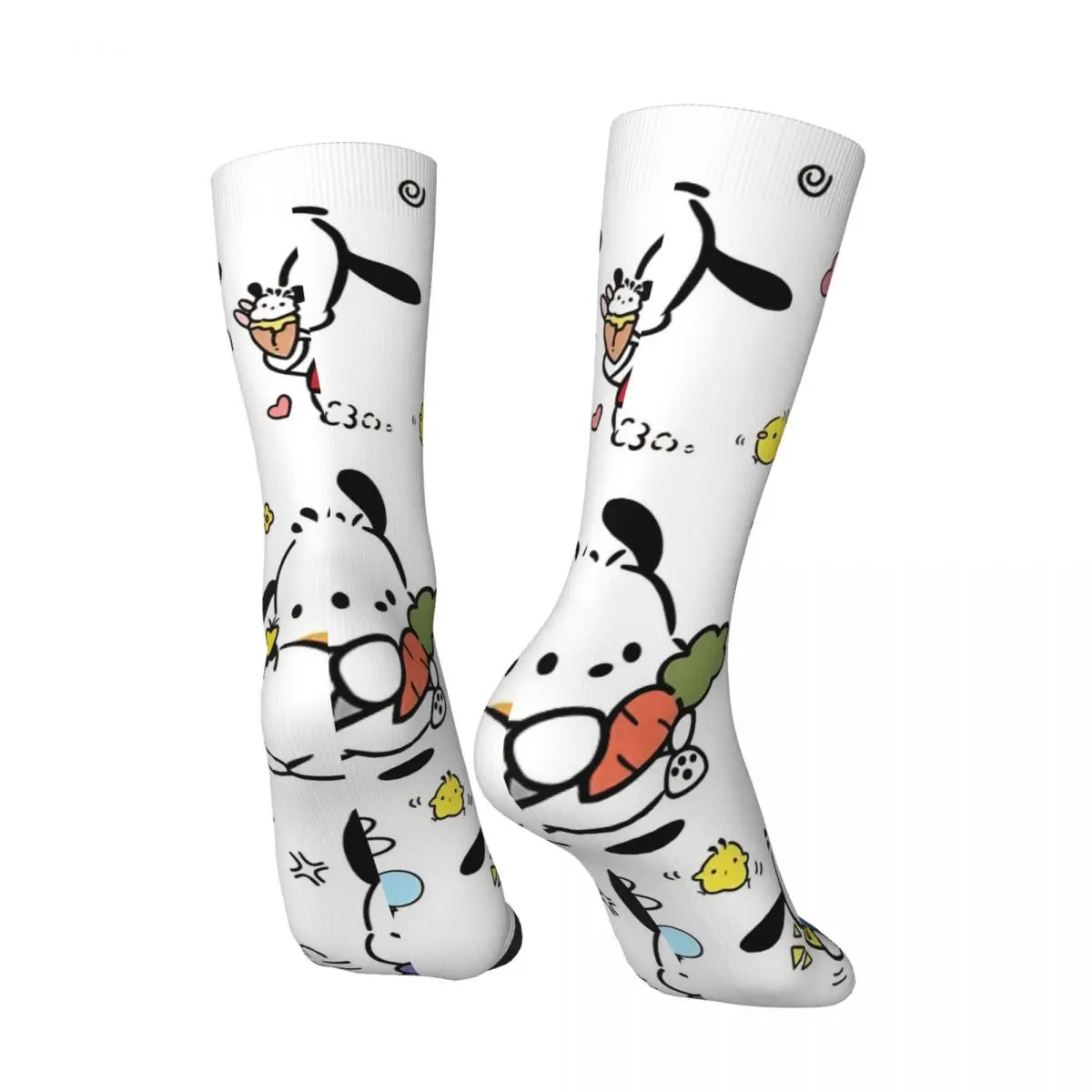Pochacco الأبيض الكلب شخصية جوارب مخصصة جوارب بأشكال مضحكة الخريف عدم الانزلاق الجوارب الرجال تسلق الجوارب الناعمة الدافئة