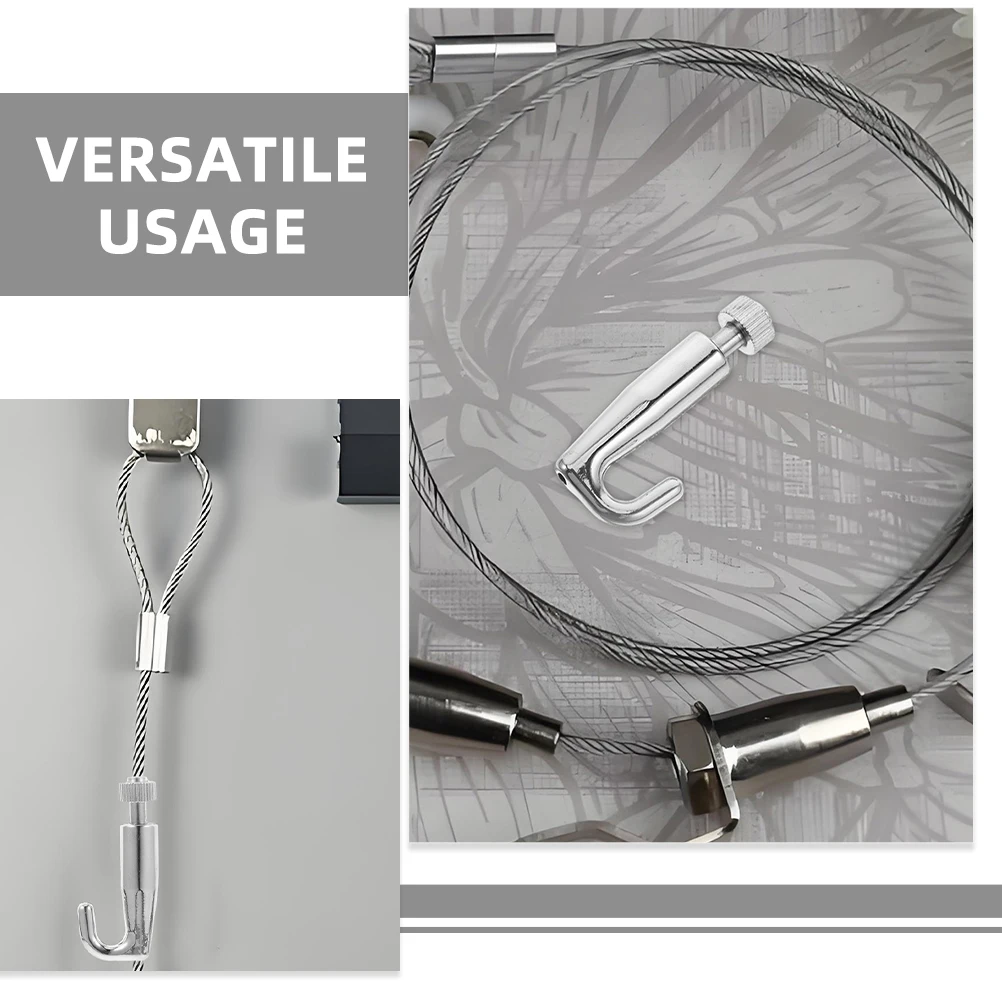 2PCS Sailor Picture Hanging Device Universal Silver Aluminum Frame Hanging Kit Gallery Hardware Solution