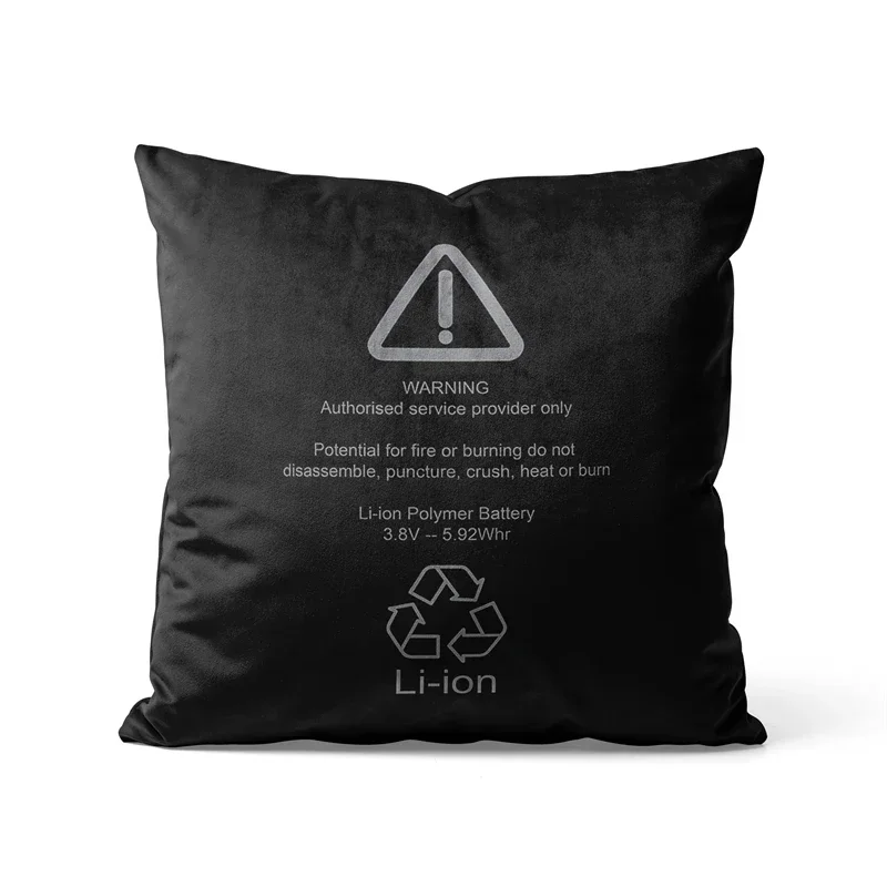 Gaslight Gatekeep Girlboss Bulging Lithium Ion Battery Warning Throw Pillow Cushion Covers Pillowcases 45x45cm 18x18Inch