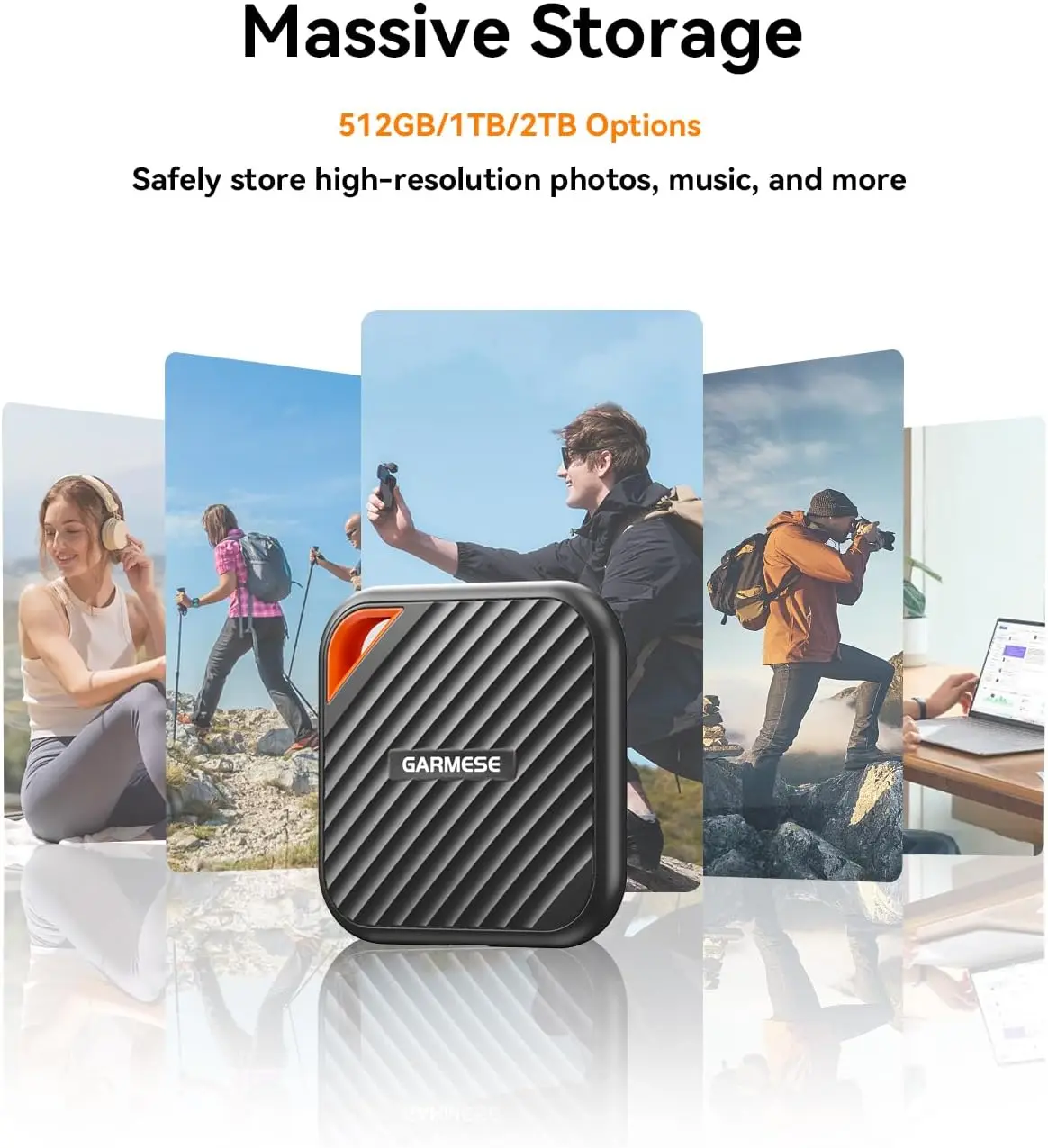 1TB External SSD 2000MB/s, USB 3.2 Gen 2x2 Portable Drive for Gamers & Pros