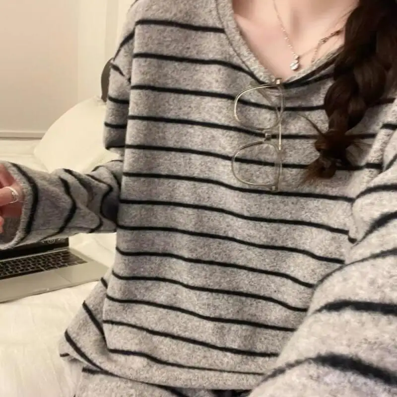 منامة جديدة الكورية نمط الفتيات الطلاب لينة الخريف والشتاء بنطلون بأكمام طويلة ملابس المنزل أسلوب بسيط بدلة دافئة غير رسمية #6