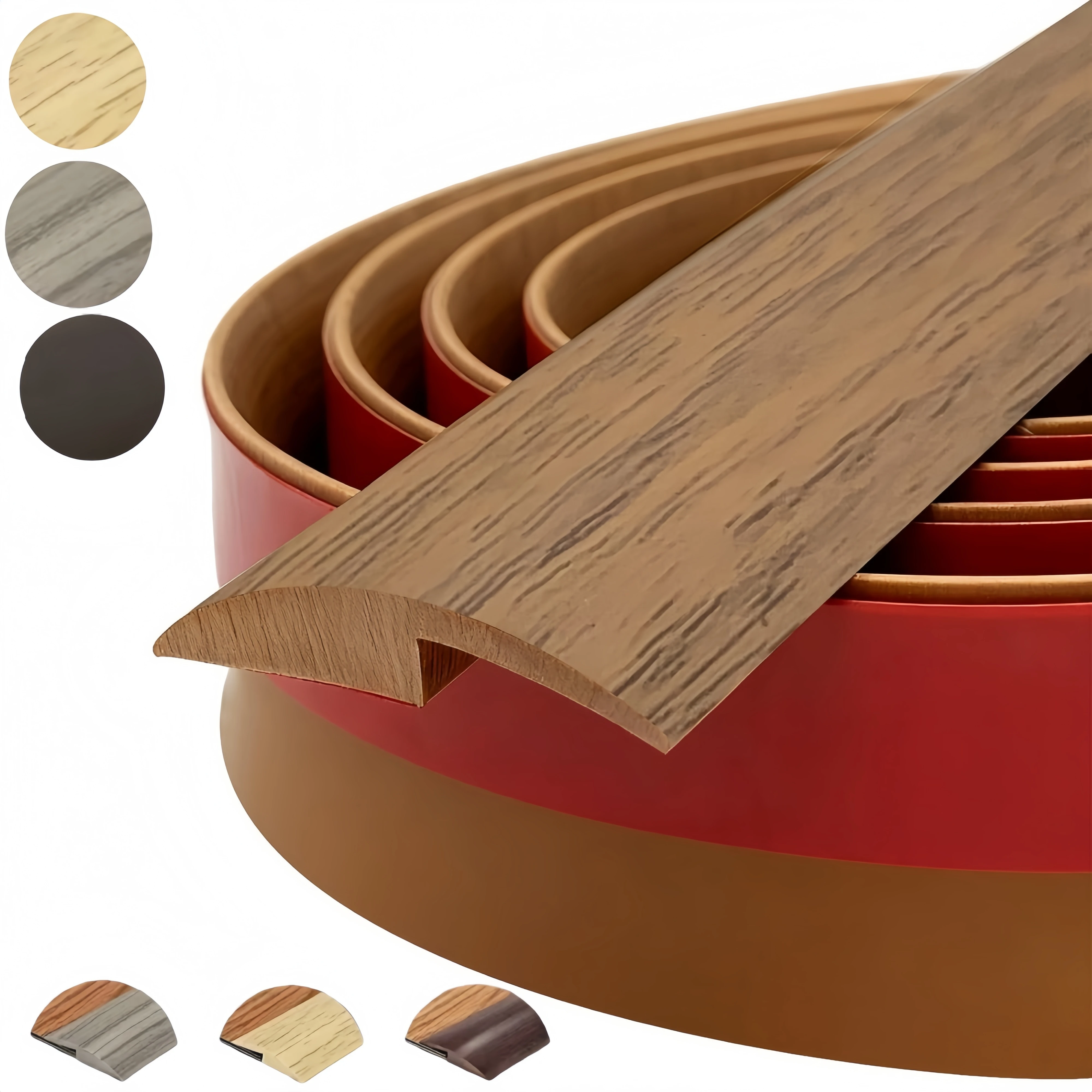 1PC 118.11inX1.18in Self-adhesive Floor Edging Decorative Strip, Floor Edging Strip, Self-adhesive PVC Transition Strip