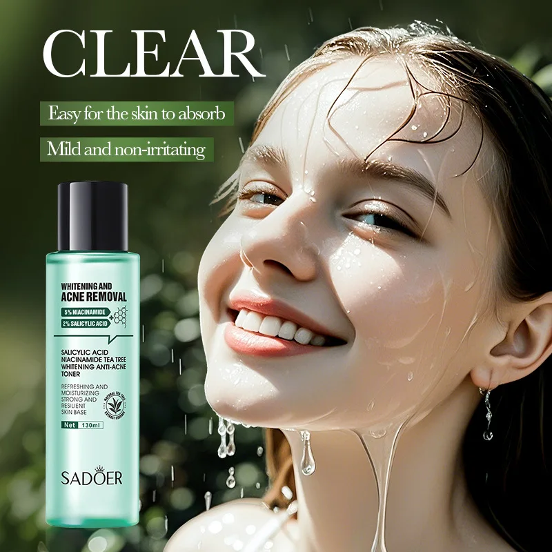 

Salicylic Acid Whitening Acne Water 130ml Nicotinamide Toner Balancmg Oil and Water Improves Skin Dullness Deep Moisturization