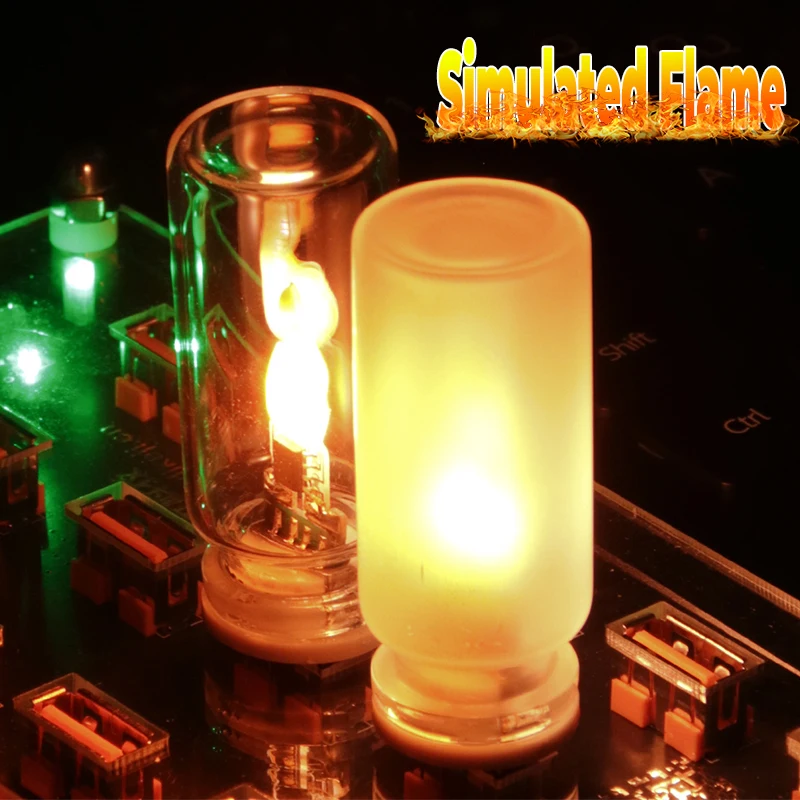 USB LED محاكاة لهب الضوء المحيط مع الغطاء الواقي سيارة USB دافئ أصفر مقلد شمعة لهب مصباح السيارات الداخلية