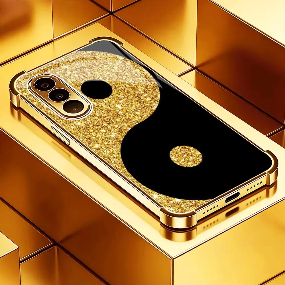 Luxurious black gold pattern Tempered Glass Fashion phone case for Samsung Galaxy S26/S25/S24/S23/S22FE Ultra Plus Dropresistant