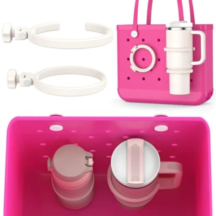 

Foldable Cup Holder for Bogg Bag 2 Pack Holds 16 Tumblers Securely and Folds Flat When Not in Use, Fits Stanley and Similar Siz