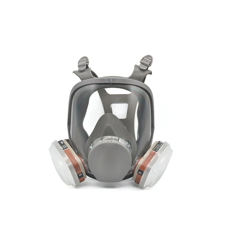 6800 Gas Mask with Filter Cartridge 6001, Silicone Full Face Respirator, Anti-Vapor Safety Face Mask for Spraying, Painting