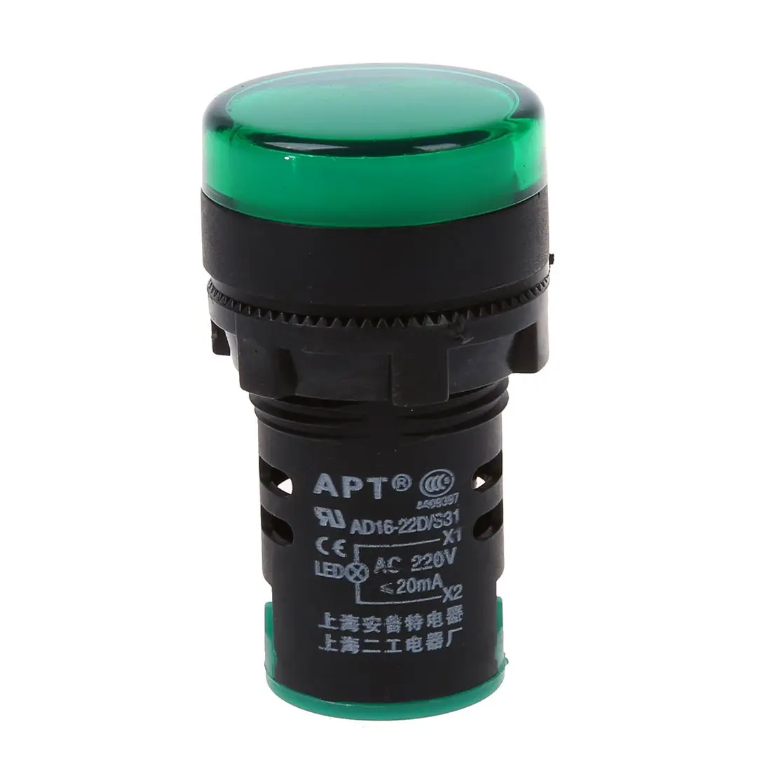 AT77 Лампа красного, желто-зеленого света 22 мм Светодиодная панель пилота переменного тока 220 В 3 шт.