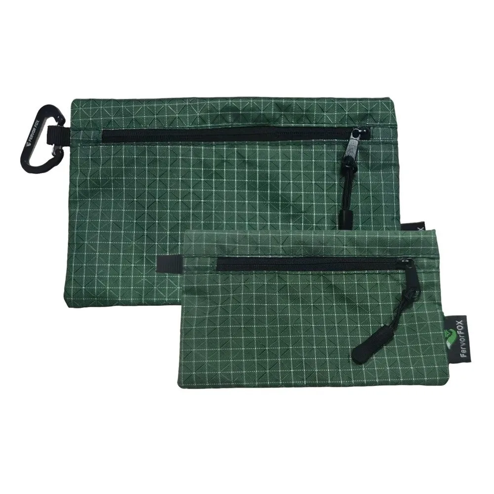 Portable Lightweight Outdoor Storage Bag Waterproof ‌Wear Resistant Key Card Wallet with Rope Zipper Outdoor Organizer Adventure