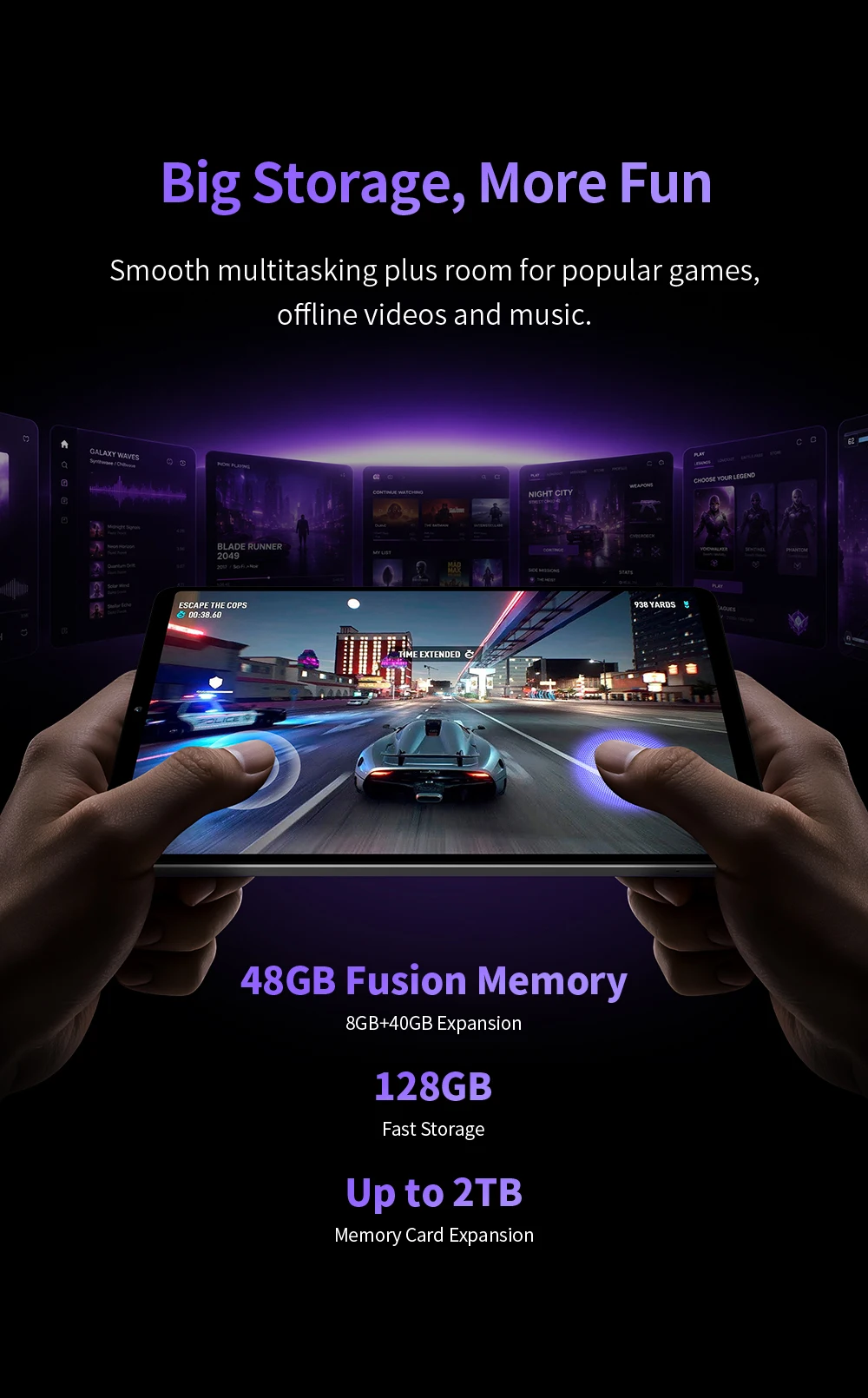 Teclast T60 Mini Android 17 Tablet 8.8" 2.5K LCD 90Hz 343PPI TDDI Display 8GB RAM+40GB Expansion+128GB ROM T7300 8 Core 4G LTE