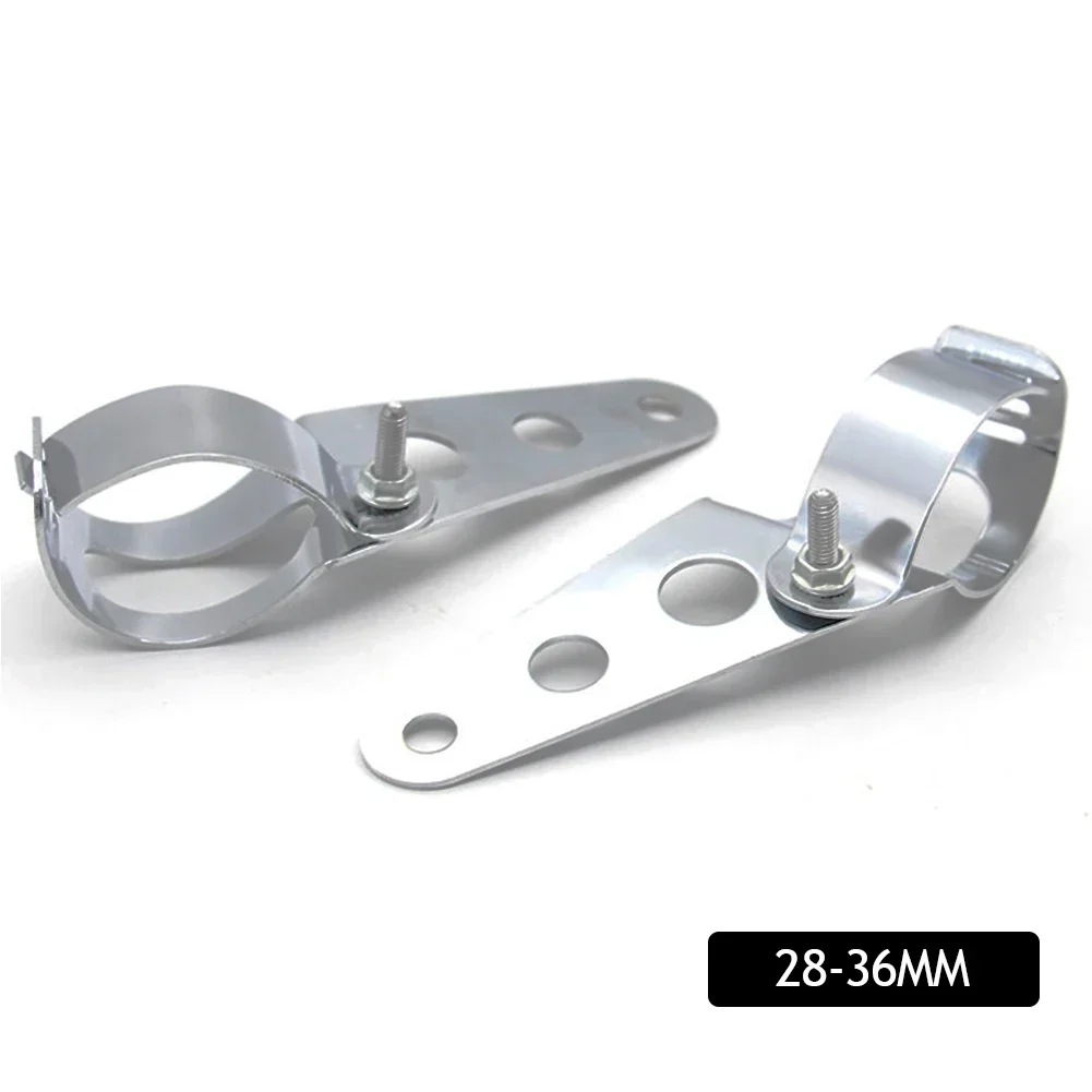 2Pcs 28mm-45mm Universal Motorcycle Headlight Mount Brackets Fork Ear Chopper Headlamp Holder Adjust Motor Fork Mount fro Harley