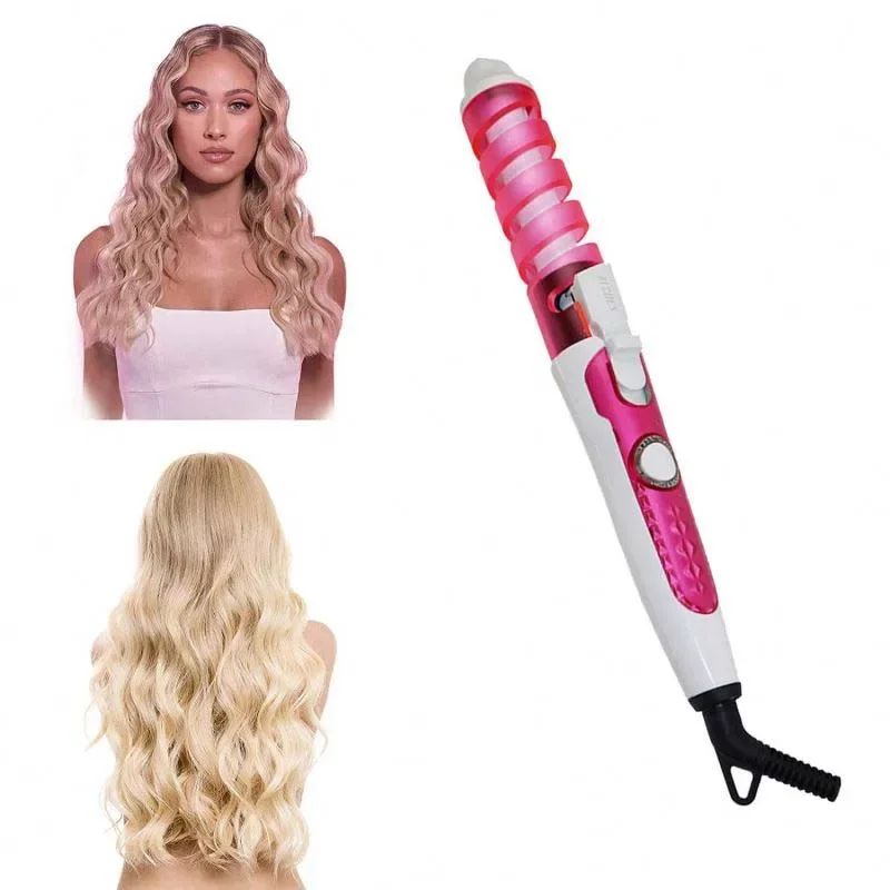 Magic Ceramic Wave Curling Iron Automatic Rotating Curling Iron Portable Mini Titanium Spiral Curling iron