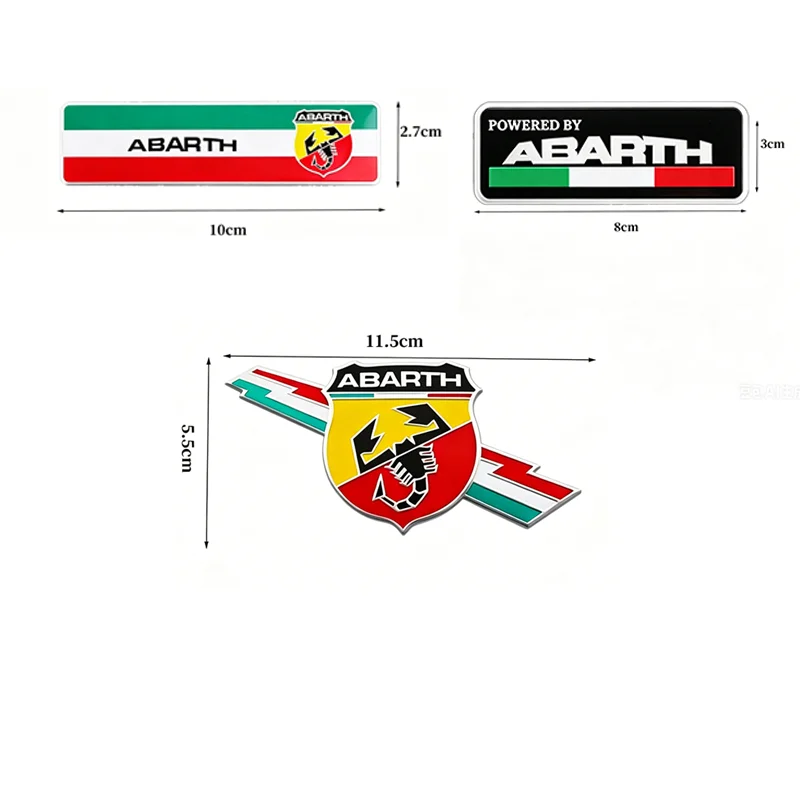 3D metal scorpion car emblem sticker, waterproof aluminum self-adhesive vehicle film for abarth 695 competizione124 Spider PUNTO