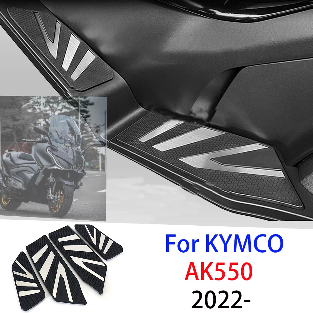 

For KYMCO AK 550 ak550 2022 2023 Motorcycle Footboard Steps Footrest Foot Pad Pedal Footrests Pads AK 550