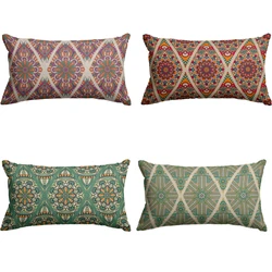 Ornament Beautiful Indian Throw Pillow Boho Bohemia Cushion Cover Home Sofa Chair Decorative Living Room Decor rectangle 30*50