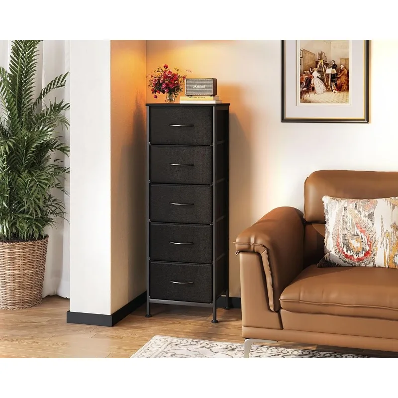 Dresser for Bedroom with 5 Storage Drawers, 48