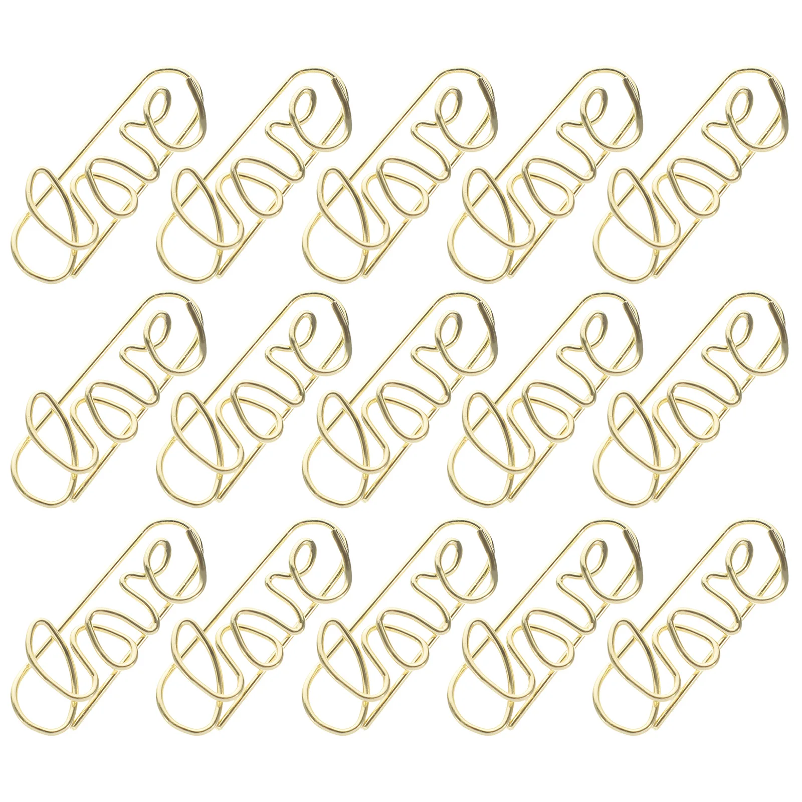

50pcs Metal Paper Clips Tiny Golden Office Supplies Adorable Desk Accessories Document Organizer Small Decorative