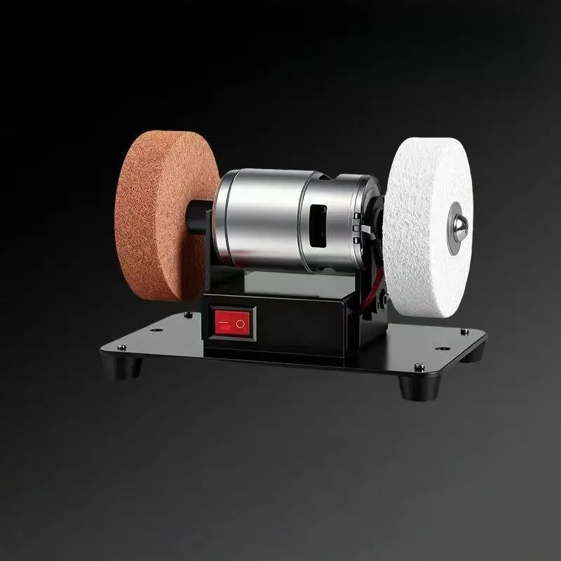 Electric Bench Sanding Grinder Compact Structure Long Life 2-Wheel Sander for Craft Polishing Metal Deburring Household Repair