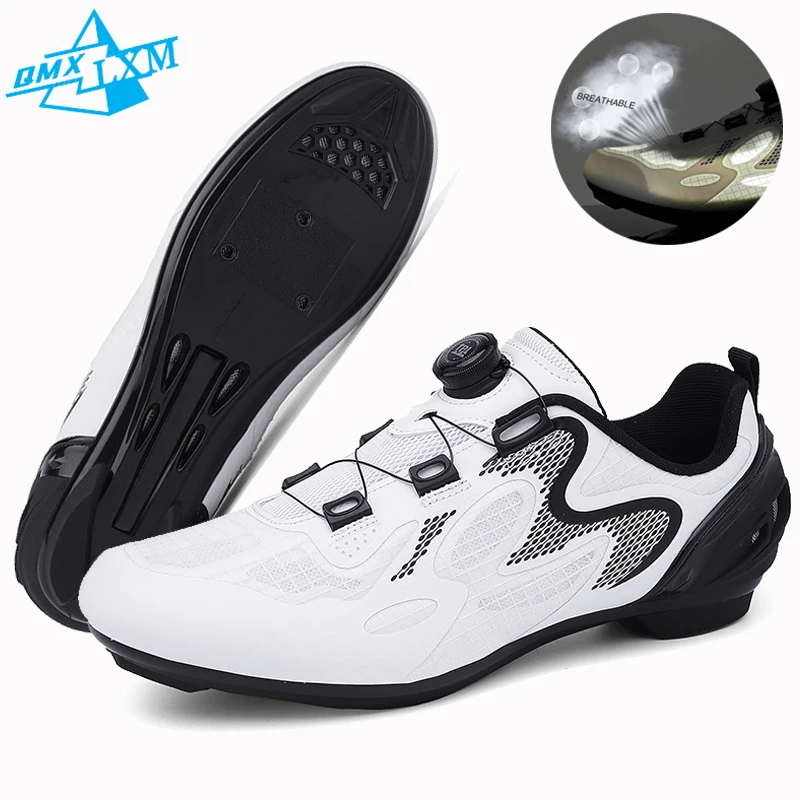 

Велосипедная обувь LiXingMing для мужчин и женщин, самоблокирующиеся кроссовки для езды на велосипеде, дорожный велосипед, плоская подошва