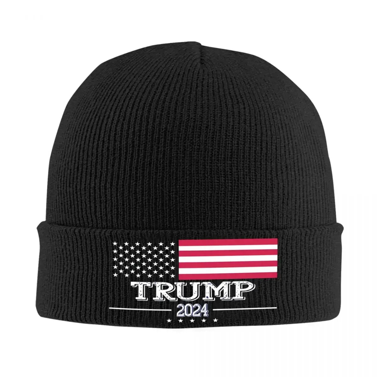 Donald Trump 2024 Campaign Beanie Hats American Flag Bonnet Hats Adult Unisex Casual Hippie Knitting Hat Spring Warm Soft Caps