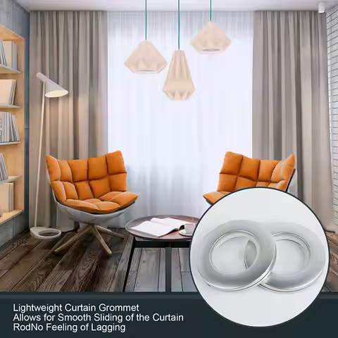 16/32/48pcs Matte Silver Low Noise Roman Rod Buckle Eyelet Ring Curtain Decoration for Curtains Grommet Top Bedroom Living Room