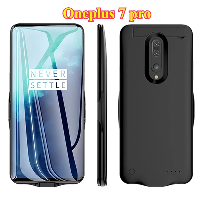 10000mAh Power Bank Battery Casefor Oneplus 7 Pro Silm External Battery Charger Case Oneplus 7 Case with Back Battery Powe Cover