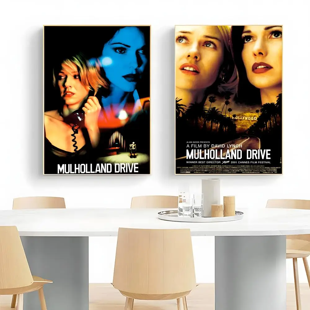 Surreal movie Mulholland Drive Poster Frameless Peel-and-Stick Removable Wall Art Print