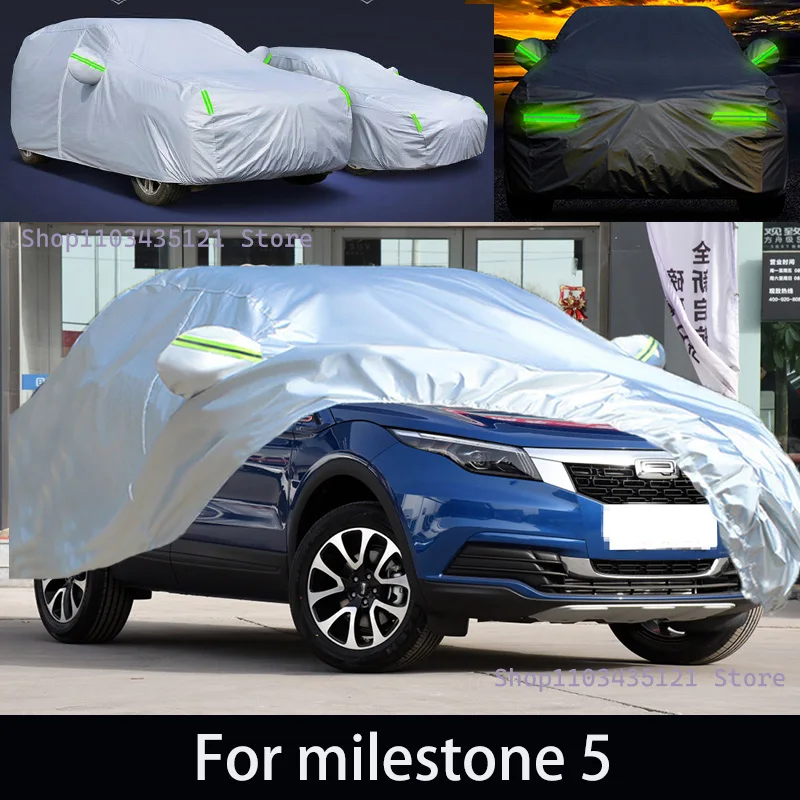 

For milestone 5 Outdoor Protection Full Car Covers Snow Cover Sunshade Waterproof Dustproof Exterior Car accessories