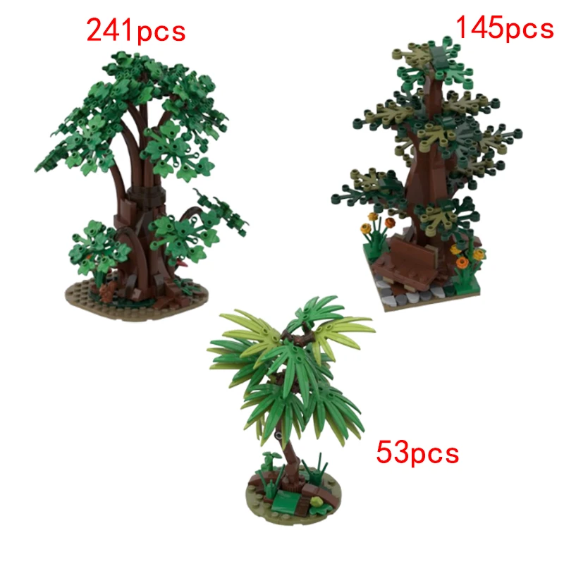 Spot small particle MOC plant and tree puzzle assembly creative toy set model ornaments