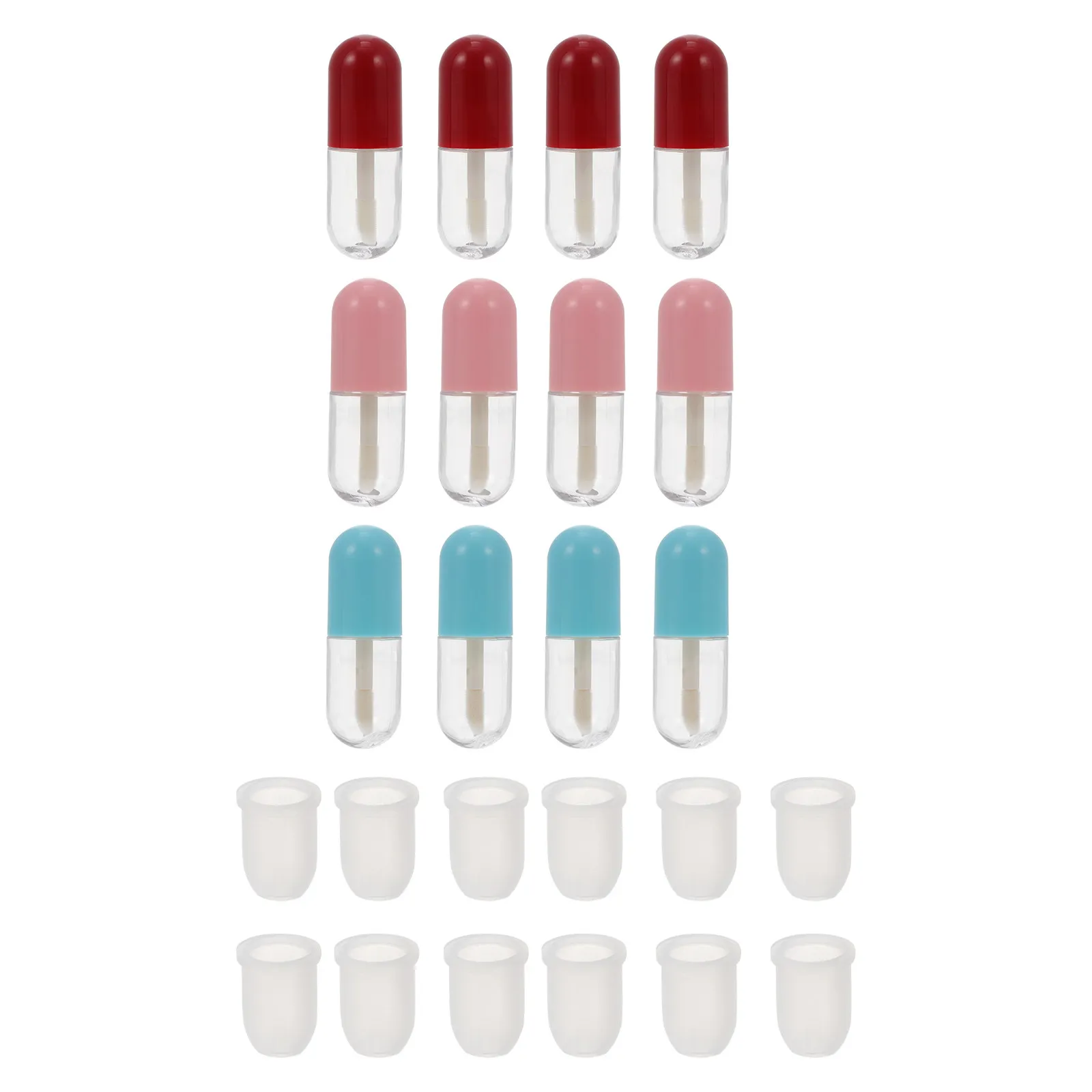 12Pcs Mini Lipstick Bottle Empty Lip Gloss Containers Portable Reusable Capsule Tubes for DIY Lip Color Balm Oil Safe Easy Clean