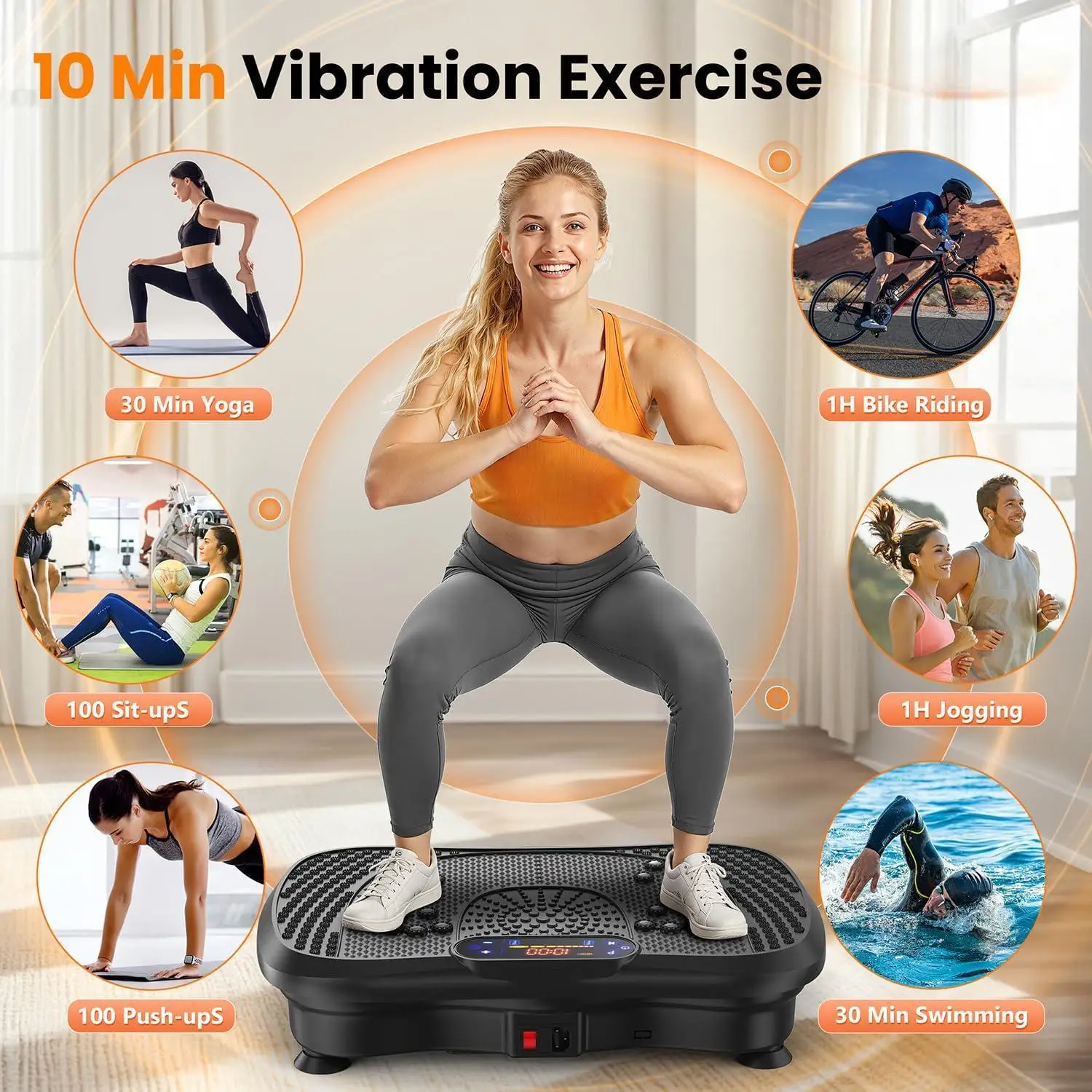 G Whole Body Vibration Plate Exercise Machine Mini Vibration Plate Body Workout Exercise Fitness Body Relax Fitness Machine