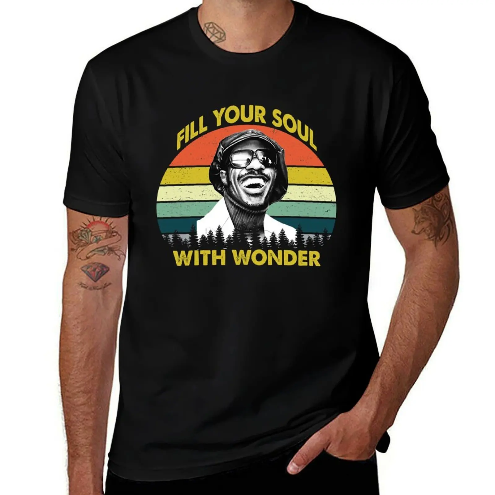 Vintage Stevie Fill Your Soul with Wonder Retro T-Shirt Work Wear Lightweight Tee T-Shirt
