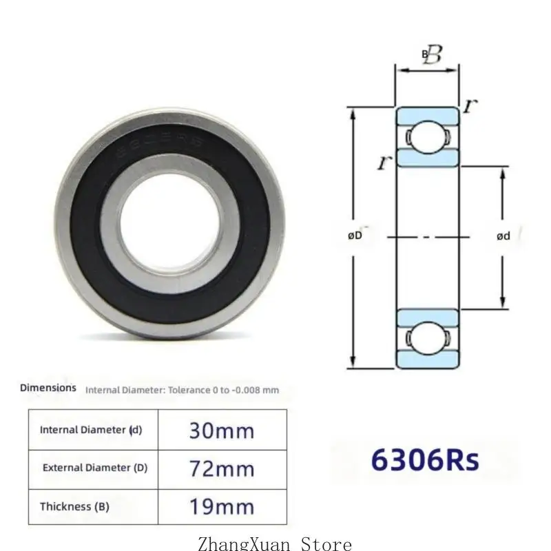 Geräuscharmes Rillenkugellager aus Metall, doppelt geschirmt, Miniatur-Skateboard-Kugellager mit Rillen für die Industrie 3XUF – Detail 8