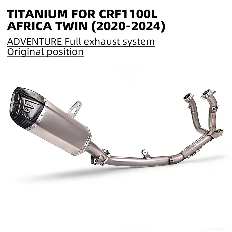 slip-on Titanium Elbow Connect the Original Muffler for CRF1100 CRF1100L AFRICA TWIN ADVENTURE Full Exhaust System 2020-2024