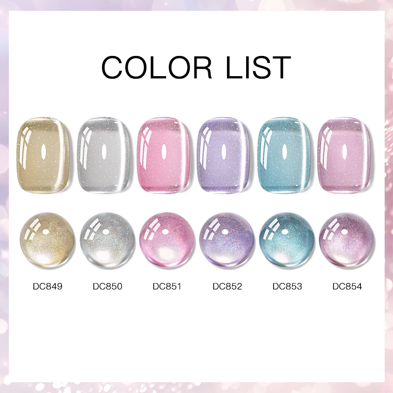 7ml Rainbow Glitter น้ํา Cat Magnetic GEL เล็บ Shining Super Sliver-light Holographics Soak Off UV GEL เล็บ