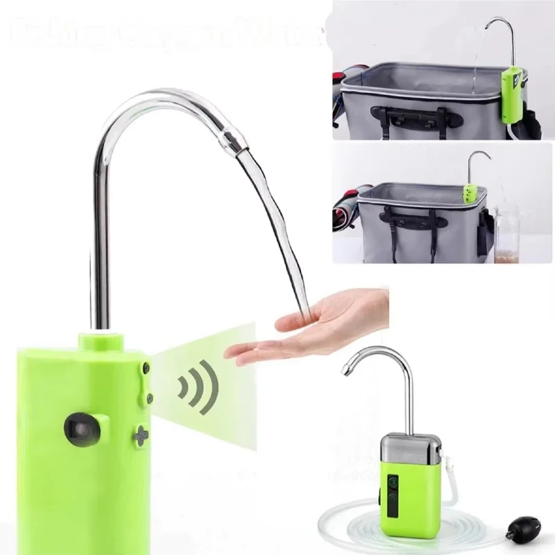 Air Pump Water Pump Oxygen Pump with Sensor Multi-Function Rechargeable Outdoor Fishing Accessories for Fishing Tackle