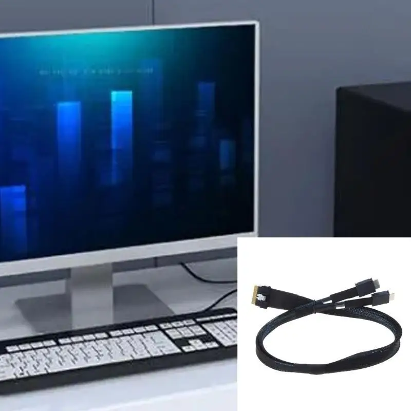 

Практичный кабель R53C SlimSAS SFF8654 8x к Oculink SFF8611 4X 2 Плавная передача данных