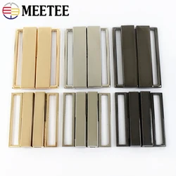 Meetee 1/2/4/5Pcs 40/50mm Coat Belt Buckle Girdle Adjust Clasp Women Cummerbunds Hook Garment Decorative Combination Buckles