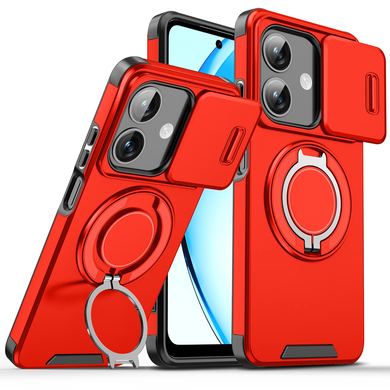 For Samsung Galaxy A07 4G Case Samsung A07 F07 M07 Phone Case Duty Rugged Armor Magnetic Bracket Slide Camera Protection Cover