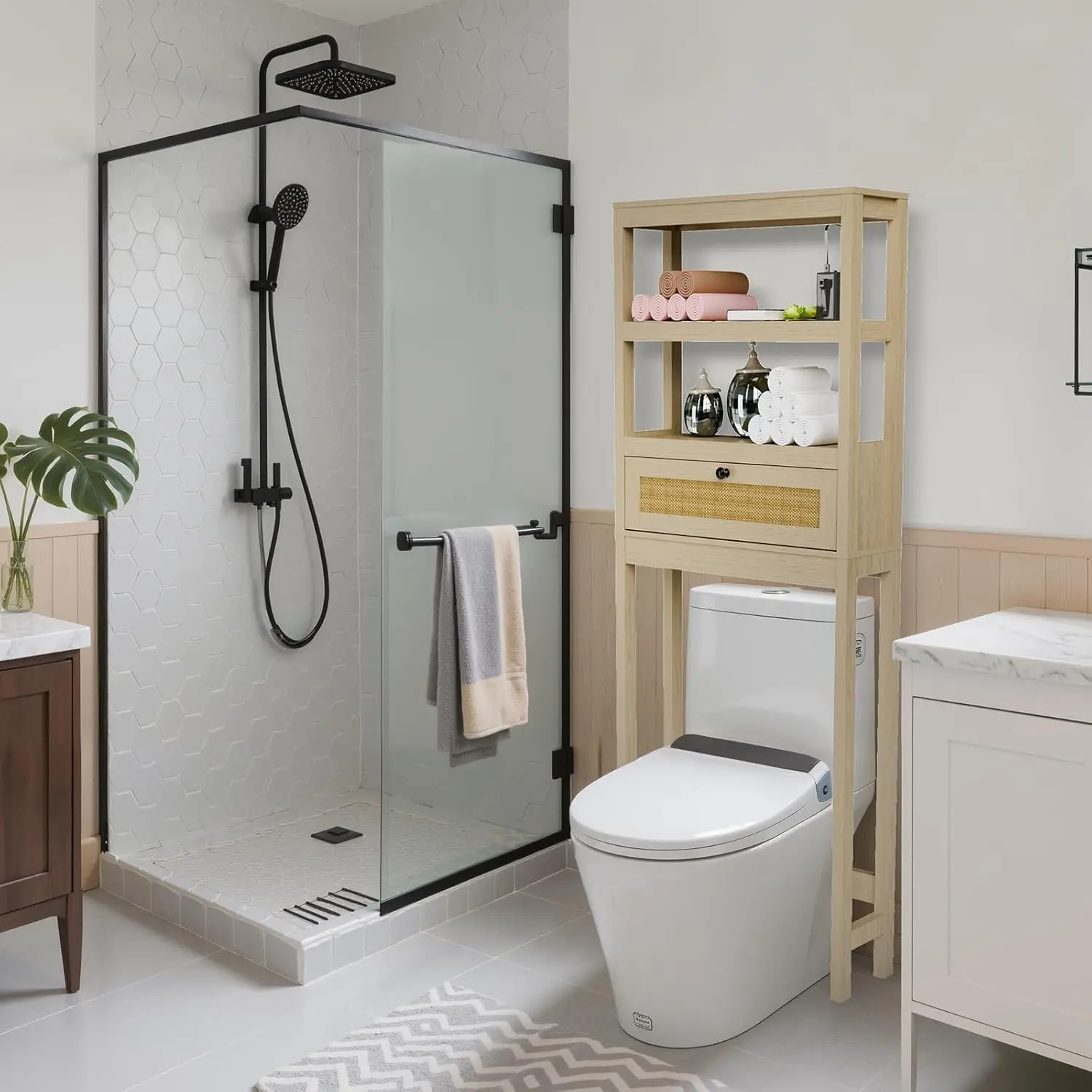 

Шкаф для хранения над унитазом, органайзер для ванной за унитазом с регулируемыми полками, органайзеры над унитазом, на заказ