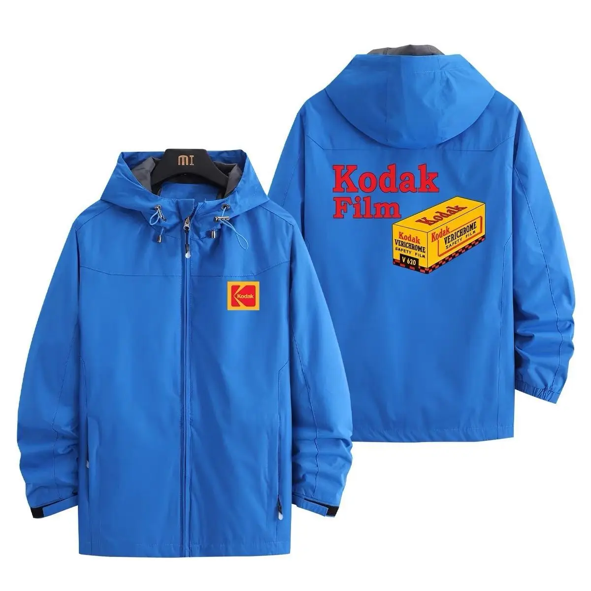 Kodak Classic Camera Jacket Film Photographer Windbreaker Black White Print Fall Winter