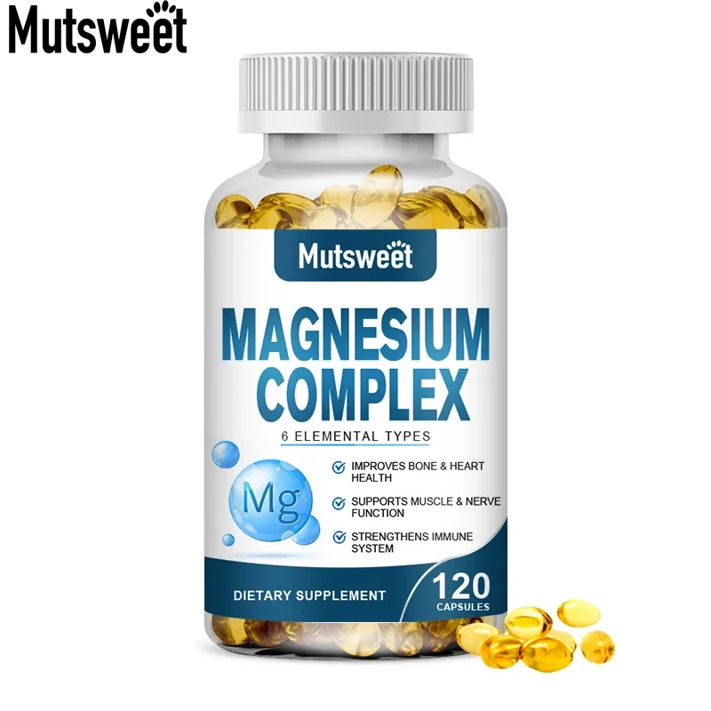 

MUTSWEET Premium Magnesium Complex Citrate Malate Taurate Oxide Muscle Relaxation Non-GMO Supplement For Leg Cramps With Adults