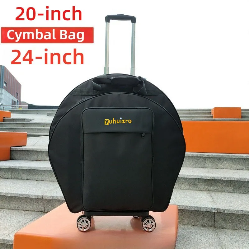 

24-inch Enlarged Cymbal Bag Professional Portable Shoulders Movable Thickened Cymbal Backpack Musical Instrument Accessories