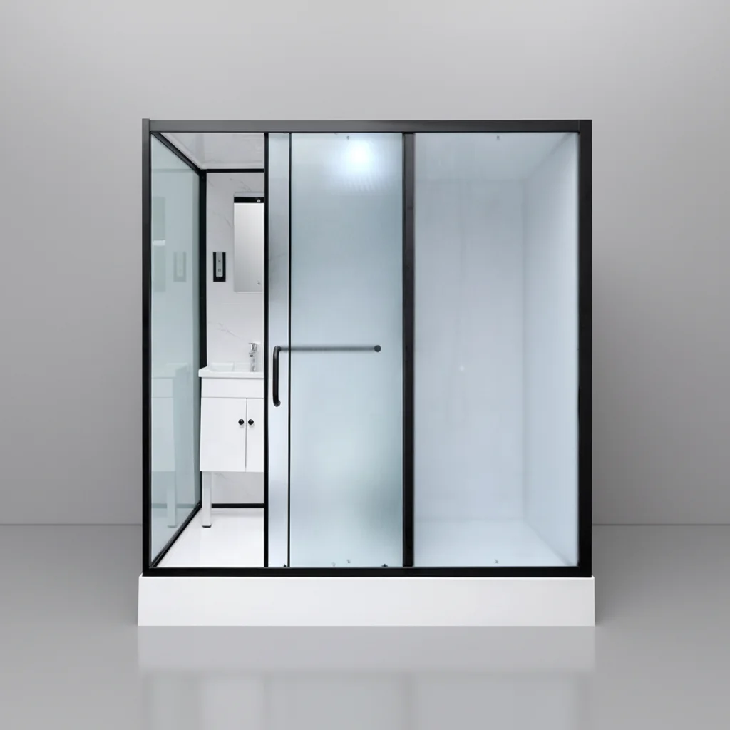 

&c Hot Selling Sliding Portable Shower Cabin Tempered Glass Acrylic Base Modular Bathroom Hotel Shower Room Toilet Room