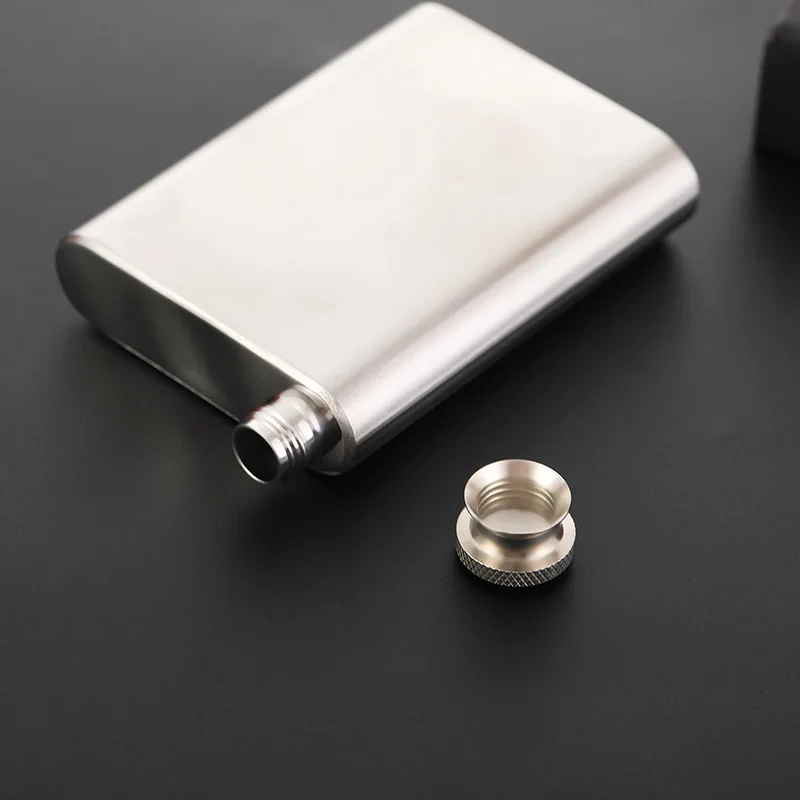 8oz Stainless Steel full-black Hip Flask with Funnel set Pocket Hip Flask gift package Alcohol Whiskey Hip Flask Screw Cap