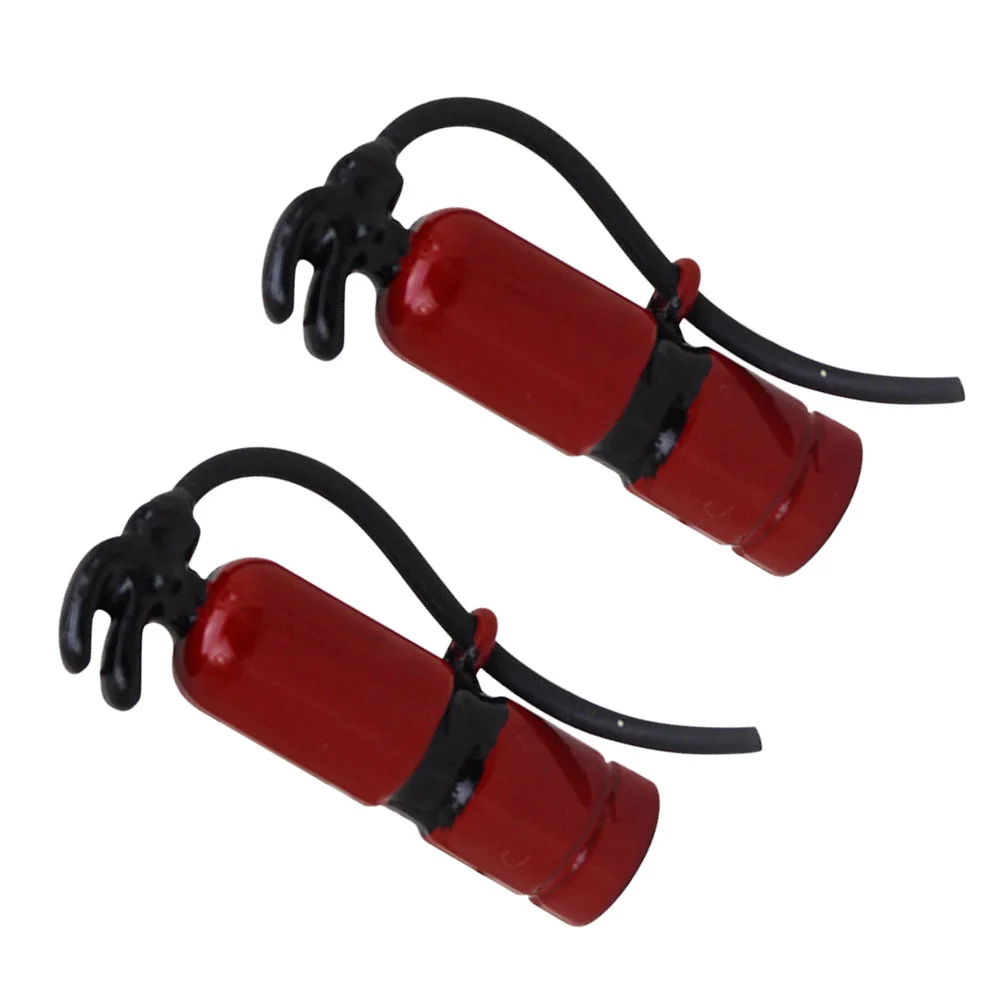 2 Pcs Mini Fire Extinguisher for Home House Decor DIY Alloy Pendant Decorations Decorative Models Pendants Tools Ornament